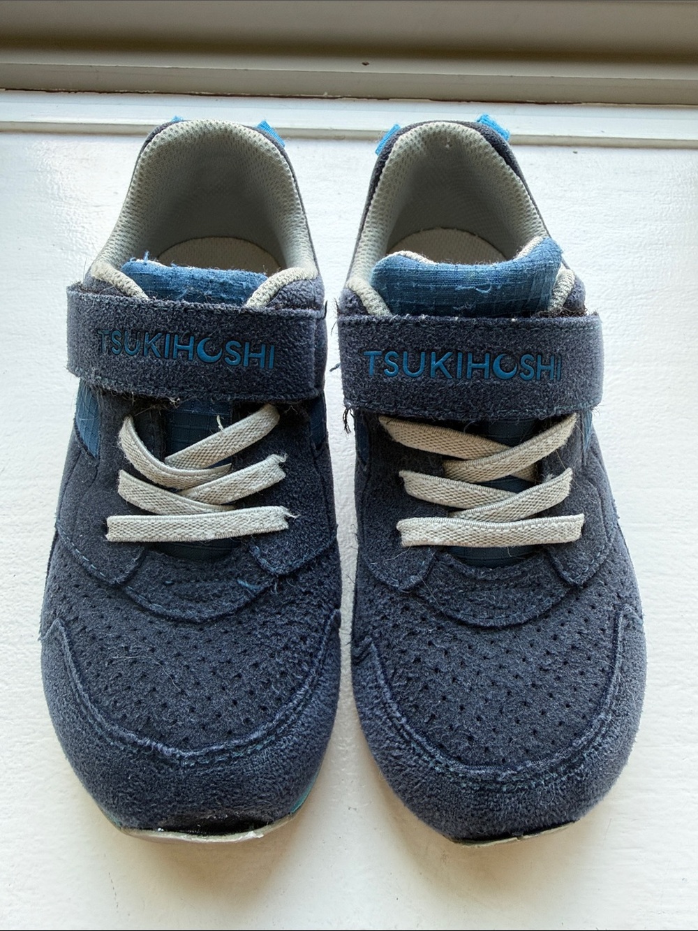 Tsukihoshi Kids' Navy and Light Blue Velcro Sneakers